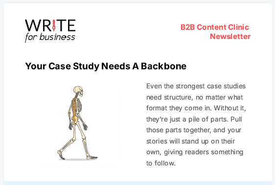 B2B Content Clinic - Your Case Study Needs a Backbone